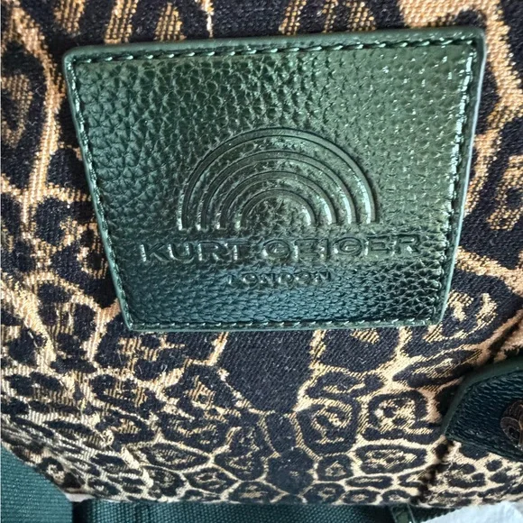 Kurt Geiger SouthBank Animal Print Tote with Metallic Green Accents - Picture 4 of 9